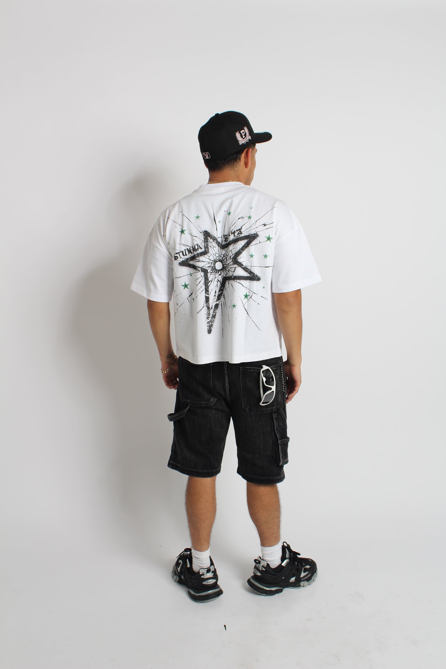 White Cropped STUNNA BOYZ Tee