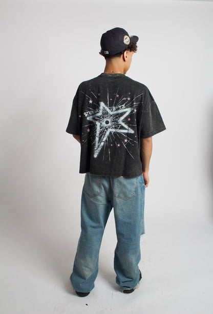 Black Cropped STUNNA BOYZ Tee