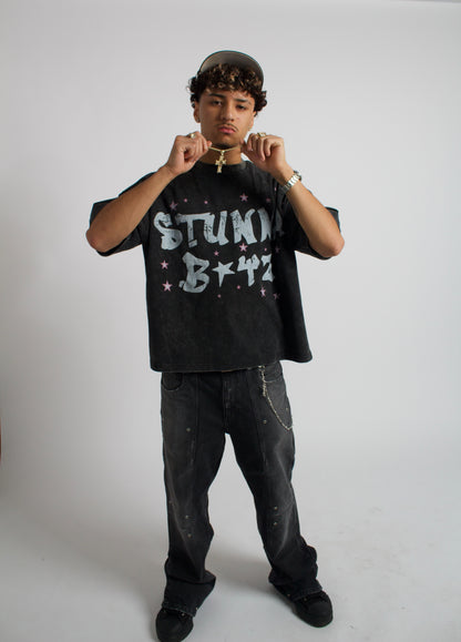 Black Cropped STUNNA BOYZ Tee